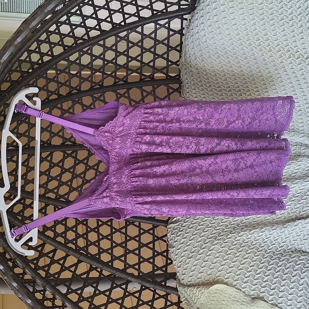 Torrid Simply Lace Babydoll - Purple Size 0/L/12 - Picture 12 of 12